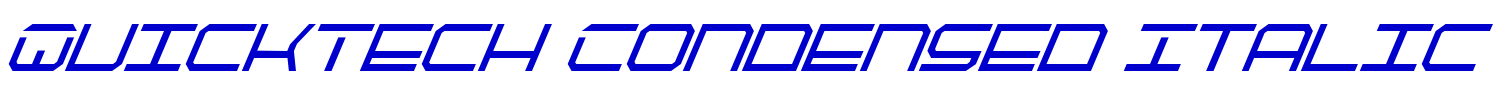 QuickTech Condensed Italic police de caractère